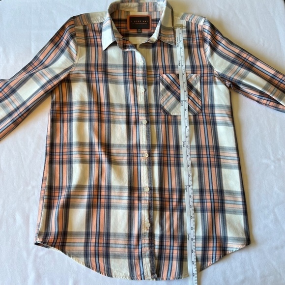 I love H81 size M plaid long sleeve button down shirt - Picture 6 of 9